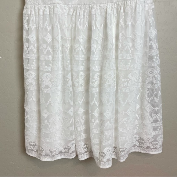 Sundance Aztec Embroidered Lace Dress White - Picture 5 of 7